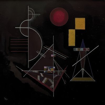 簡単に難しい（2つに軽い）。 1929 作： Wassily Kandinsky