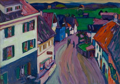 ムルナウ - グリースブロイの窓からの眺め 作： Wassily Kandinsky