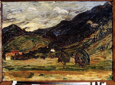 ヴァシリー・カンディンスキー（またはワシリー・カンディンスキーまたはカンディンスキーイ）の「風景」画 作： Wassily Kandinsky