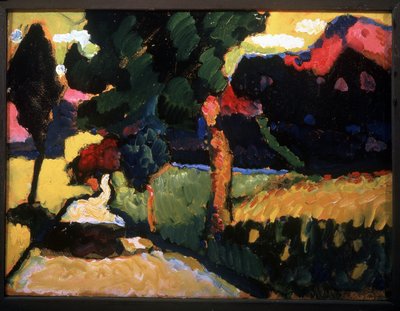 ヴァシリー・カンディンスキー（またはワシリー・カンディンスキーまたはカンディンスキーイ）の「夏の風景」絵画 作： Wassily Kandinsky