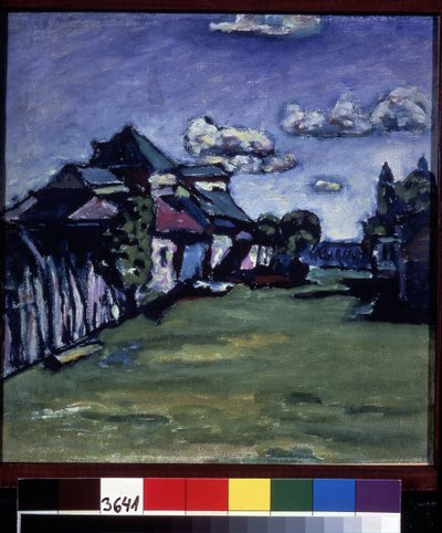 ヴァシリー・カンディンスキー（またはワシリー・カンディンスキー、カンディンスキー）の絵画「Pres de Moscou」。 作： Wassily Kandinsky
