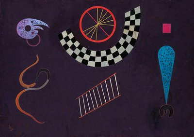 ワシリー・カンディンスキー（1866-1944）の「四角いリボン」。 作： Wassily Kandinsky