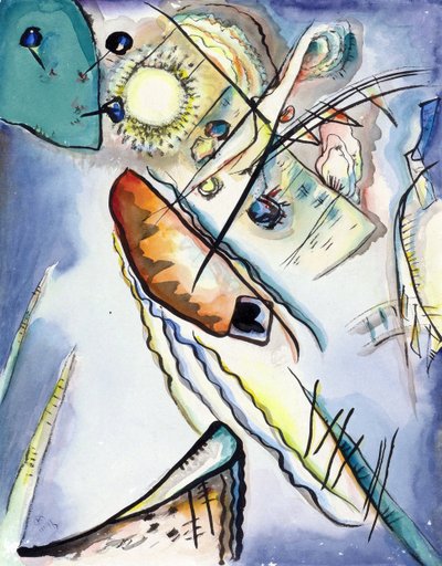 「Sans titre" Aquarelle de Vassily Kandinsky (ou Wassily Kandinski ou Kandinskij) 作： Wassily Kandinsky