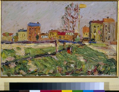 "Schwabing, Munich" Peinture de Vassily Kandinsky (ou Wassily Kandinski ou Kandinskij) 作： Wassily Kandinsky