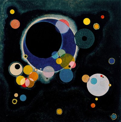 複数の円、1926 作： Wassily Kandinsky