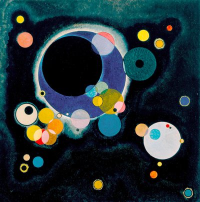 複数の円のスケッチ 作： Wassily Kandinsky