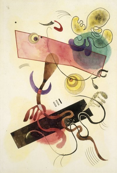 スポット：グリーンとピンク 作： Wassily Kandinsky