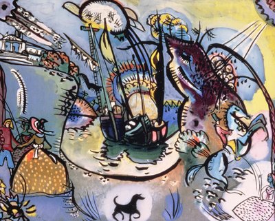港、1916 作： Wassily Kandinsky