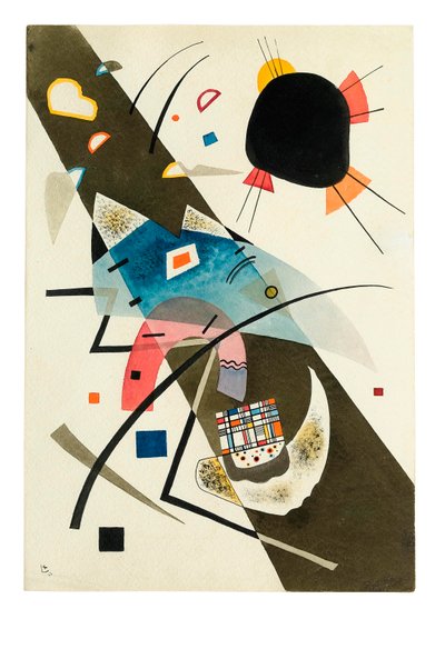 2つの黒い斑点 作： Wassily Kandinsky