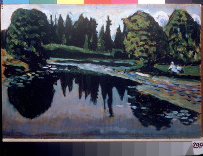 「夏の川」 ヴァシリー・カンディンスキー（またはワシリイ・カンディンスキー、カンディンスキーイ）の絵画 作： Wassily Kandinsky