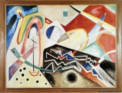 白いジグザグ。 1922 作： Wassily Kandinsky