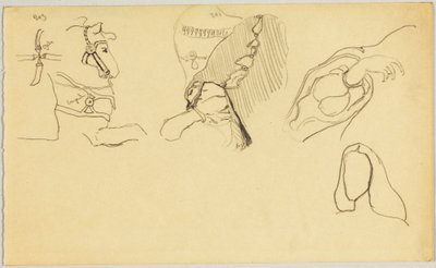 手綱と女性衣装の詳細 作： Wassily Kandinsky