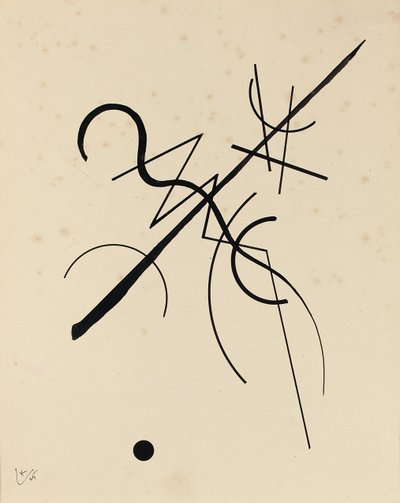 点と線でフラットに描画 作： Wassily Kandinsky