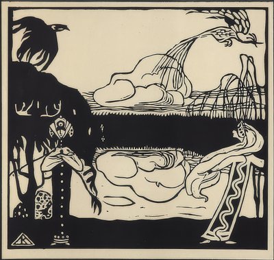 2羽の鳥。 1907 作： Wassily Kandinsky