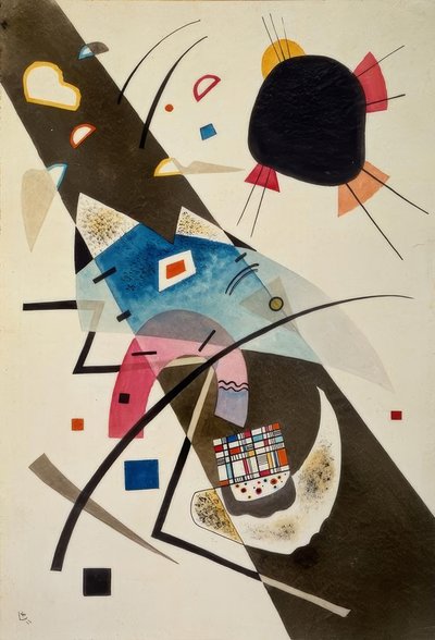 2つの黒い斑点 作： Wassily Kandinsky