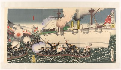 鴨緑江海戦での日本軍の大勝利 日本海軍大将理王立皇后海戦 作： Watanabe Nobukazu