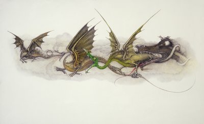 大きなドラゴンが小さなドラゴンを食べる 作： ウェイン・アンダーソン