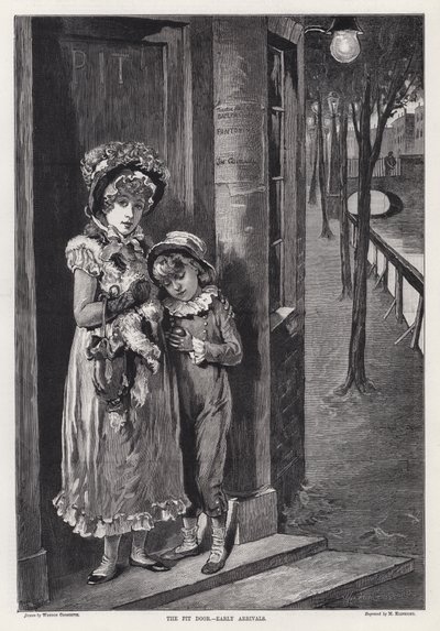 ピットのドア、初期の到着者（彫刻 作： Weedon Grossmith