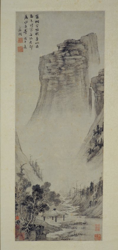 川沿いのパビリオンでの詩的思考、1558 年。 作： Wen Zhengming