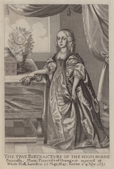 オレンジの王女メアリー（銅版画 作： Wenceslaus (after) Hollar