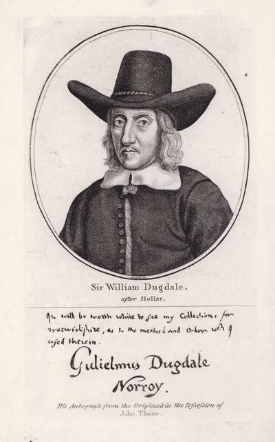 ウィリアム・ダグデール卿（彫刻 作： Wenceslaus (after) Hollar