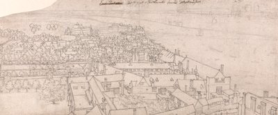 セント メアリーズからの眺め、サザーク、ウェストミンスターを望む 作： Wenceslaus Hollar