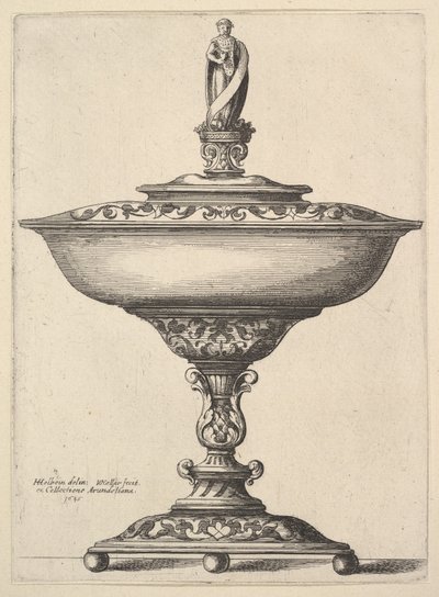 ボールフィート付きのワイドカップ、1646年。 作： Wenceslaus Hollar