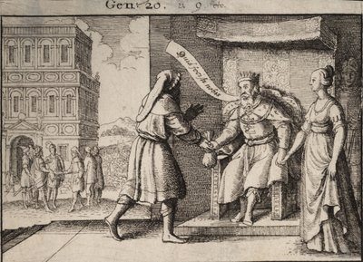 アブラハムを叱責するアビメレク状態1 作： Wenceslaus Hollar