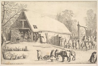 王家の礼拝、オーギュスタンブラウン、1646年後。 作： Wenceslaus Hollar
