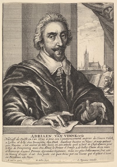 アドリアンヴァンデヴェンネ、1649年。 作： Wenceslaus Hollar