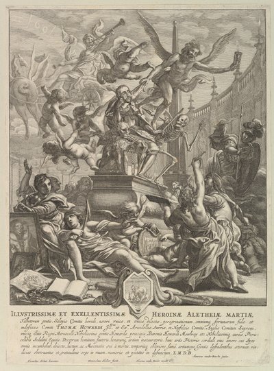 アランデル伯爵の死についての寓話1646年。 作： Wenceslaus Hollar