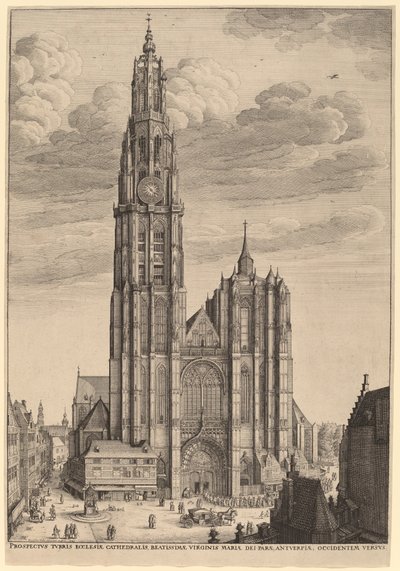 アントワープ大聖堂 作： Wenceslaus Hollar