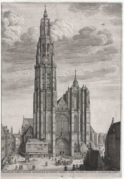 アントワープ大聖堂、1649年。 作： Wenceslaus Hollar