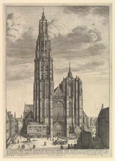 アントワープ大聖堂Prospectvs Tvrris大聖堂、1625-77。 作： Wenceslaus Hollar