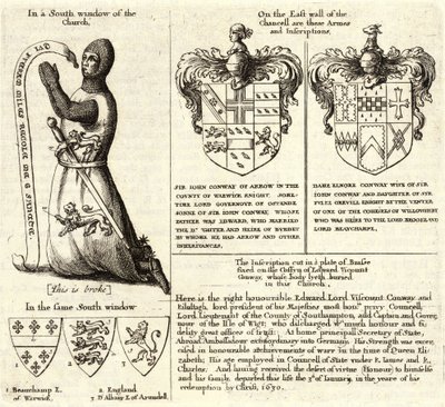 矢印（ステンドグラス）。状態2 作： Wenceslaus Hollar