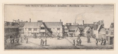 南から見たアランデル・ハウス、1646年。 作： Wenceslaus Hollar