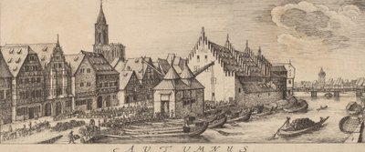 秋：ワインマーケット、c。 16281629。 作： Wenceslaus Hollar