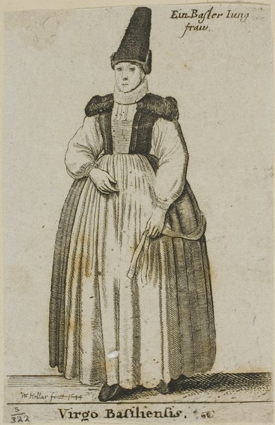 バーゼルウーマン 作： Wenceslaus Hollar