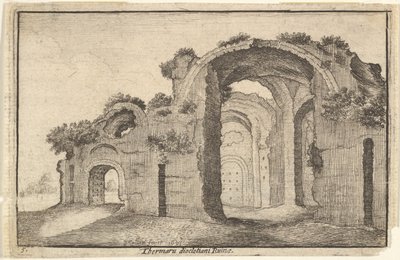 ディオクレティアヌスの浴場、ローマ、17世紀 作： Wenceslaus Hollar