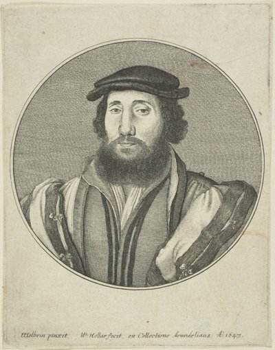 あごひげを生やした男 作： Wenceslaus Hollar