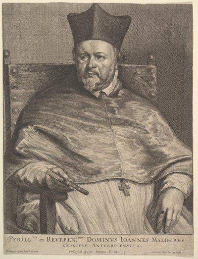 ヤンファンマルデレン司教、1645年。 作： Wenceslaus Hollar
