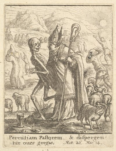 ビショップ、死のダンス、1651年 作： Wenceslaus Hollar