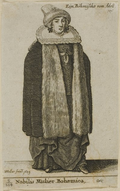 ボヘミアン貴婦人 作： Wenceslaus Hollar