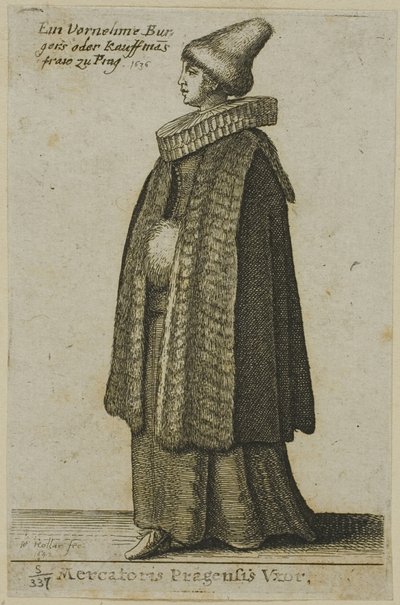 上質なボヘミアンウーマン 作： Wenceslaus Hollar