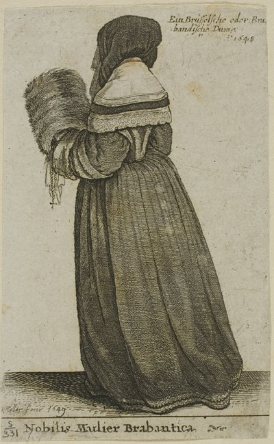ブラバントの貴婦人 作： Wenceslaus Hollar
