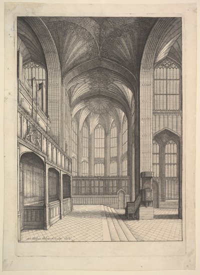 ウィンザーのセントジョージチャペルにあるブレイズチャペル、1663年。 作： Wenceslaus Hollar