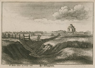 イズリントン、ニューリバーヘッド 作： Wenceslaus Hollar