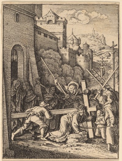 十字架を運ぶ 作： Wenceslaus Hollar
