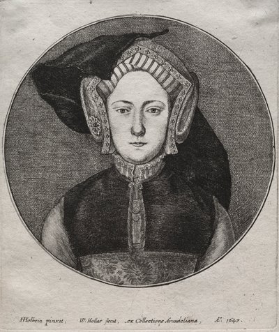 アラゴンのキャサリン、1647年。 作： Wenceslaus Hollar