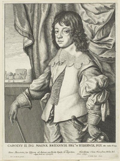 チャールズ2世 作： Wenceslaus Hollar